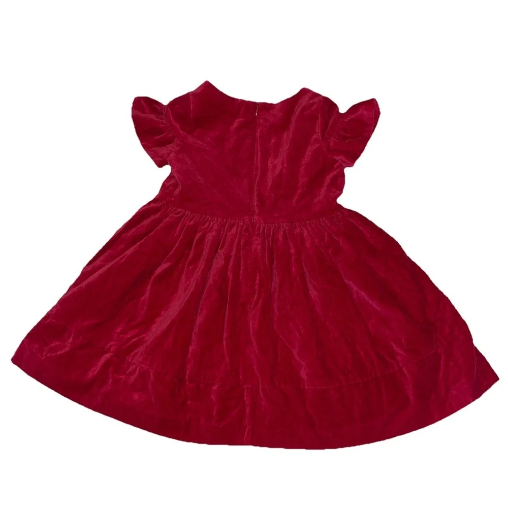 Gymboree Toddler Baby Size 2‎ Red Velvet Party Dress New Without Tags